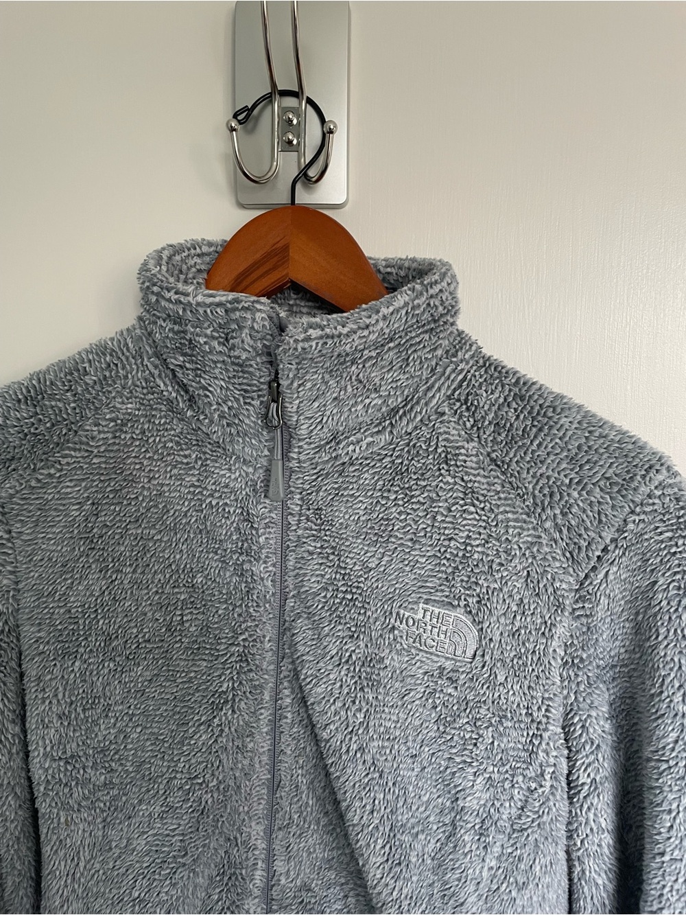 The North Face Osito Full Zip Fleece Jacket Gray Women’s Medium — Soft Sherpa